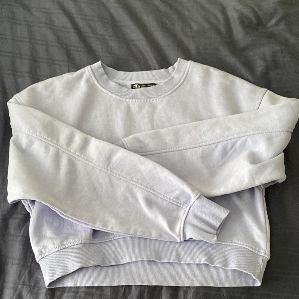 Zara Cropped Sweater - Lilac - Small